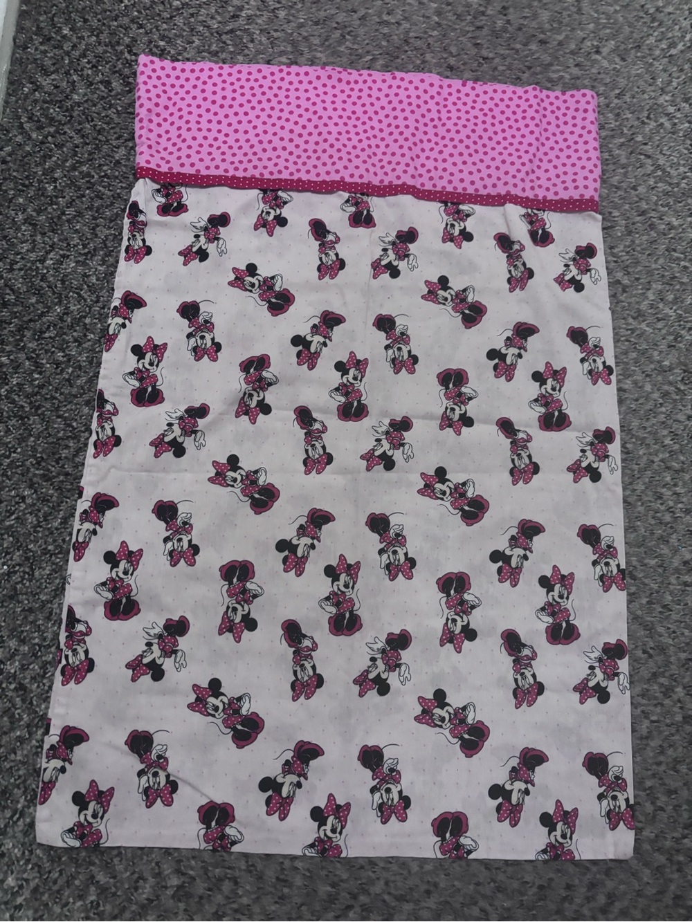 Handmade Disney Pink Minnie Mouse Print Pillowcase